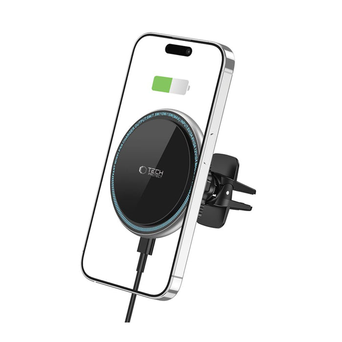 Tech-Protect A2 Car Phone Holder with MagSafe 15W Inductive Charger for Air Vent - Black