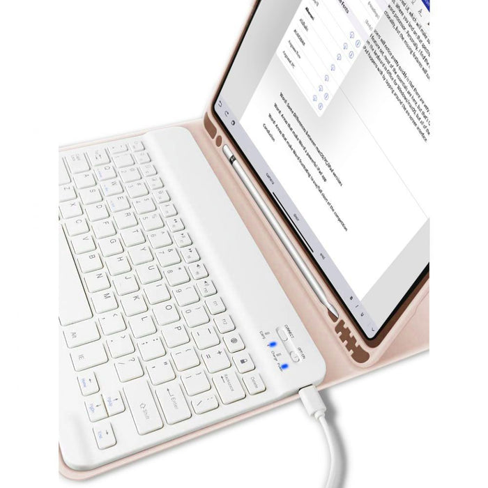 Tech-Protect SC Pen + Keyboard Case with Keyboard for iPad 10.9" 2022 - Pink