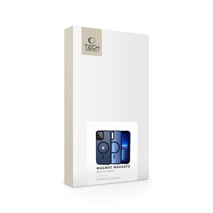 Tech-Protect MagMat MagSafe Case for iPhone 12 / 12 Pro - Matte Navy Blue
