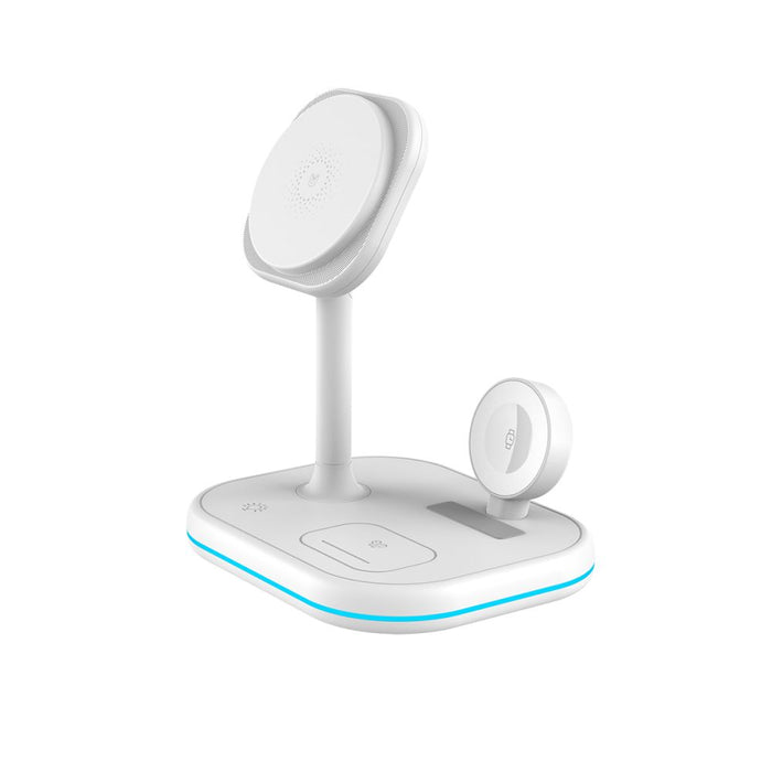 Tech-Protect QI15W-A27 3-in-1 inductive charger with MagSafe stand for smartphone / Apple Watch / AirPods - white