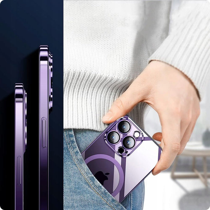 Tech-Protect MagShine Line MagSafe iPhone 14 Case - Purple