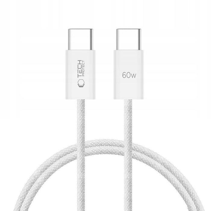 Tech-Protect UltraBoost Classic USB-C / USB-C PD cable 60W 3A 1m - white