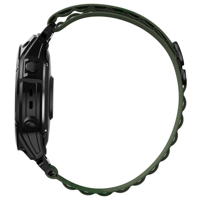 Tech-Protect Nylon Pro Strap for Garmin Fenix 5 / 6 / 6 Pro / 7 - Dark Green