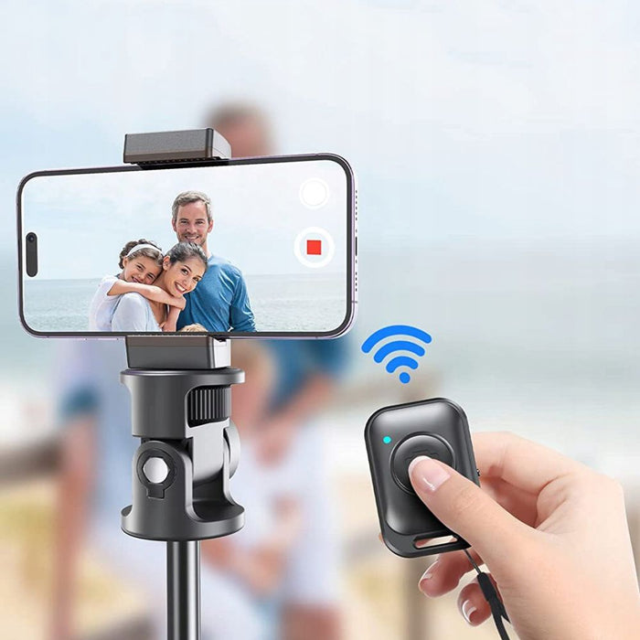 Tech-Protect L03S Bluetooth selfie stick with remote control, tripod up to 148cm and 180 head - white