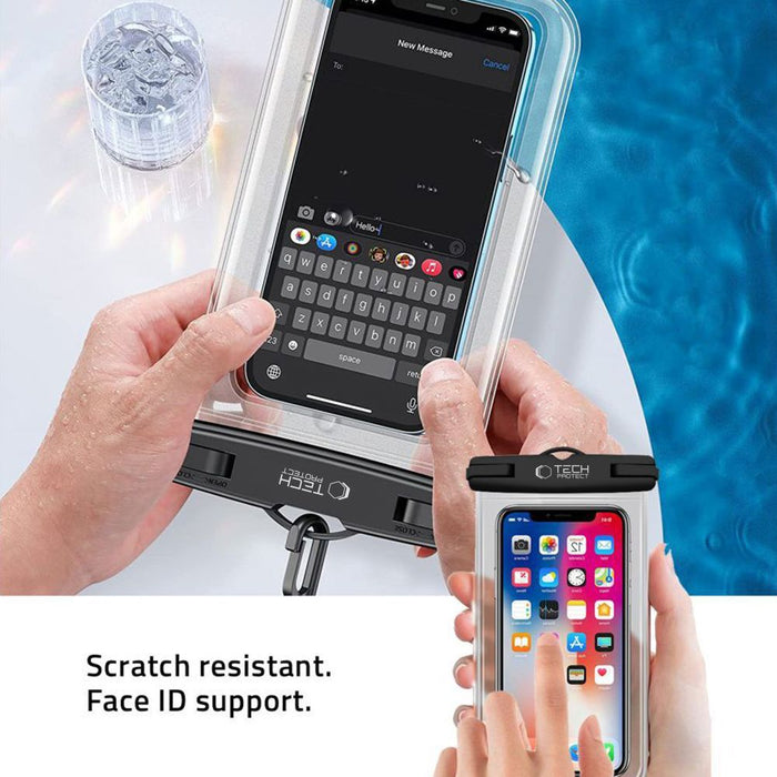 Tech-Protect Waterproof Case UWC7 waterproof for devices up to 6.9" - black and orange