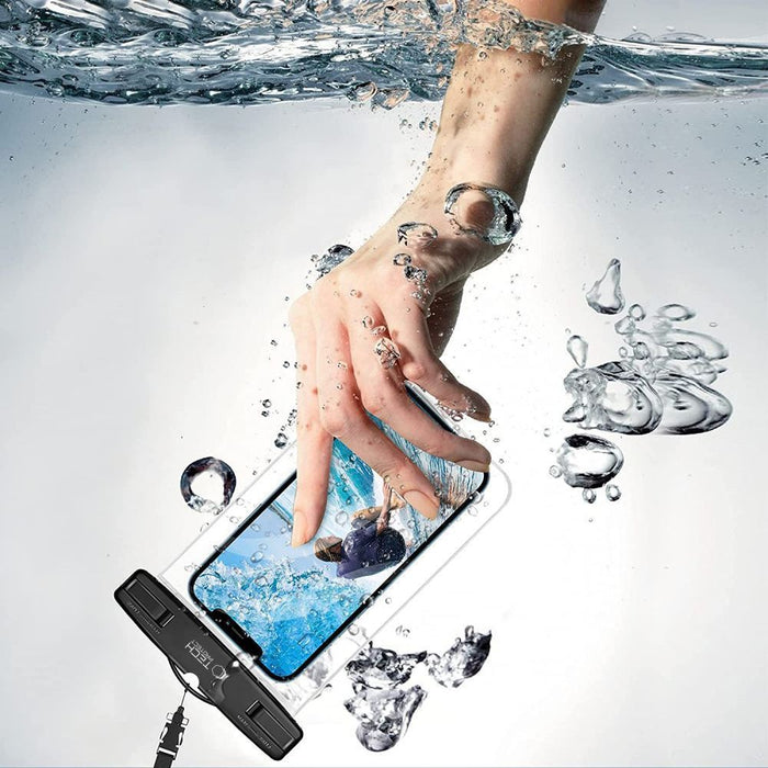 Tech-Protect Waterproof Case UWC7 waterproof for devices up to 6.9" - black and orange