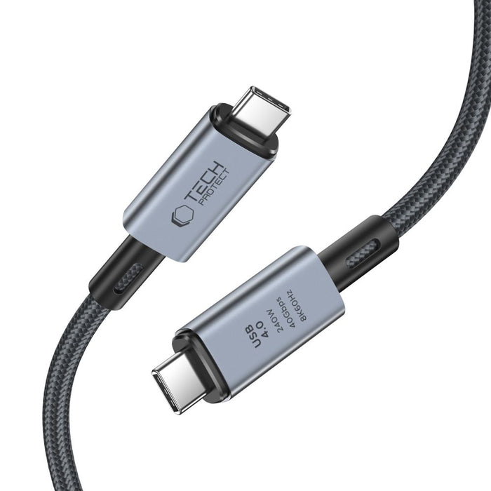 Tech-Protect UltraBoost Max USB-C 4.0 / USB-C 4.0 PD Cable 240W 8K 40Gbps 1m - Gray