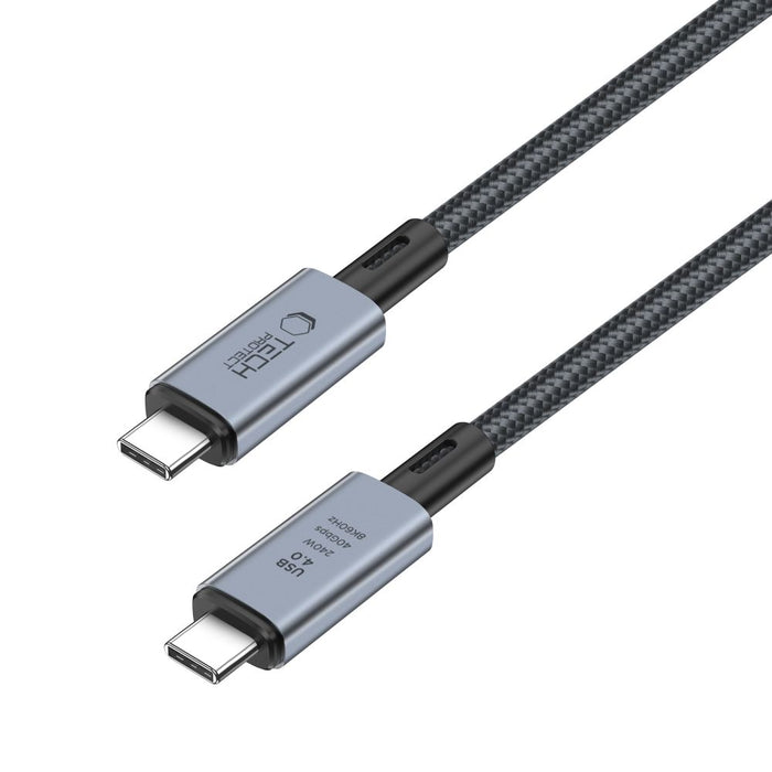 Tech-Protect UltraBoost Max USB-C 4.0 / USB-C 4.0 PD Cable 240W 8K 40Gbps 1m - Gray