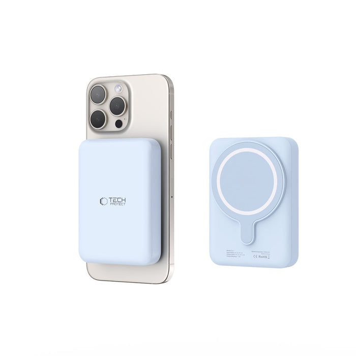 Tech-Protect LifeMag PB11 Powerbank with MagSafe 10000mAh 15W USB-C port - blue + USB-C cable