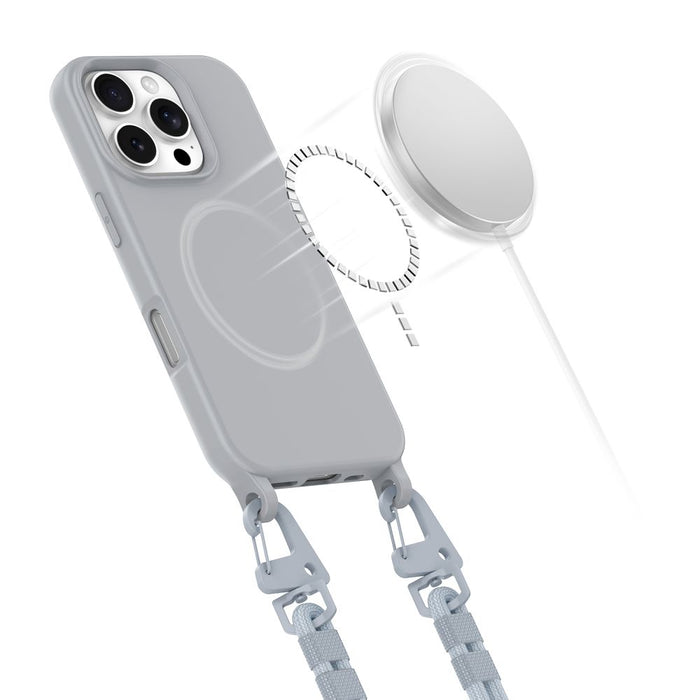 Tech-Protect MagNecklace MagSafe Case with Lanyard for iPhone 16 Pro Max - Gray