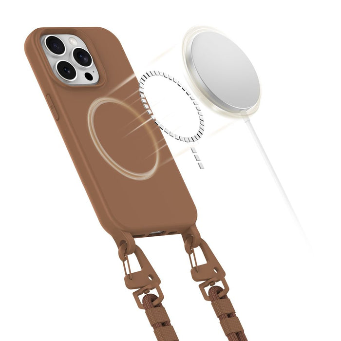 Tech-Protect MagNecklace MagSafe iPhone 15 Pro Case - Brown