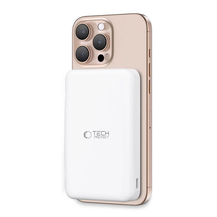 Powerbank Tech-Protect PB24 LifeMag QI2 MagSafe 10000 mAh - white