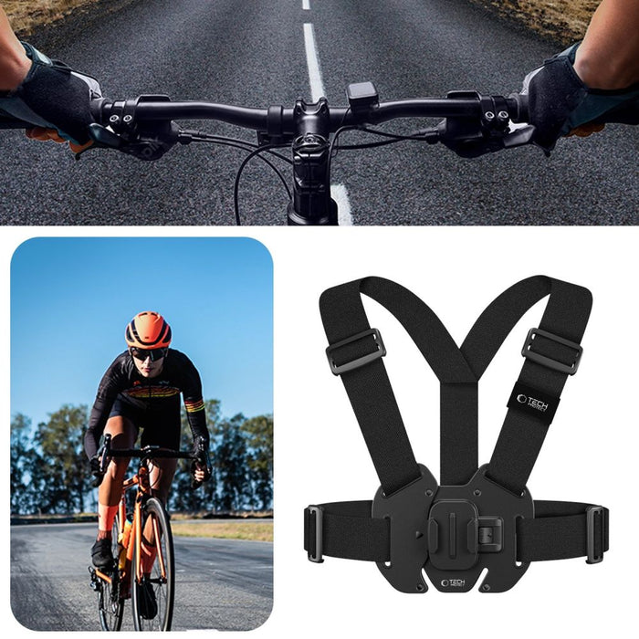 Tech-Protect GA100 Chest Mount for GoPro / DJI - Black
