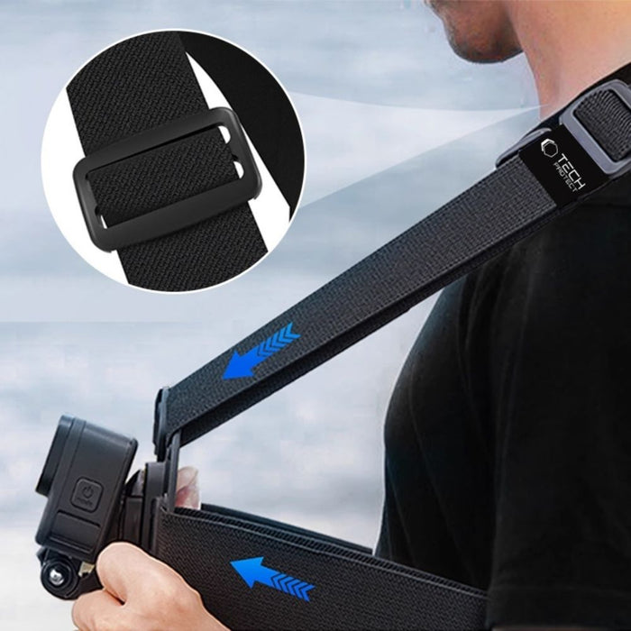Tech-Protect GA100 Chest Mount for GoPro / DJI - Black