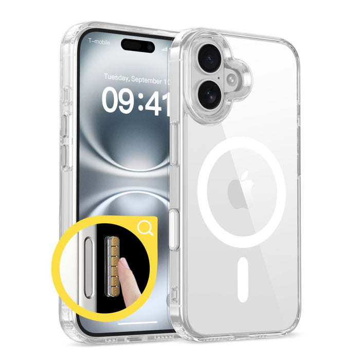 Tech-Protect Flexair Hybrid CC Magsafe iPhone 16 Case - Clear
