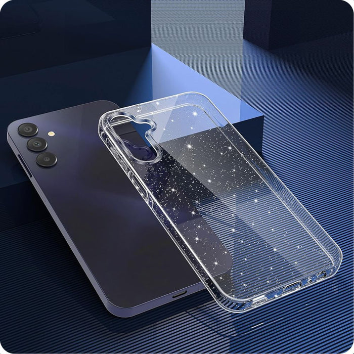 Tech-Protect FlexAir Case for Samsung Galaxy S25 - Clear-Glitter