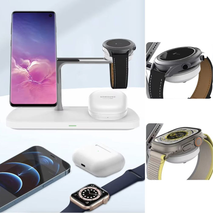 Tech-Protect QI15W-A45 3in1 Wireless Charger with MagSafe for Apple Devices - White