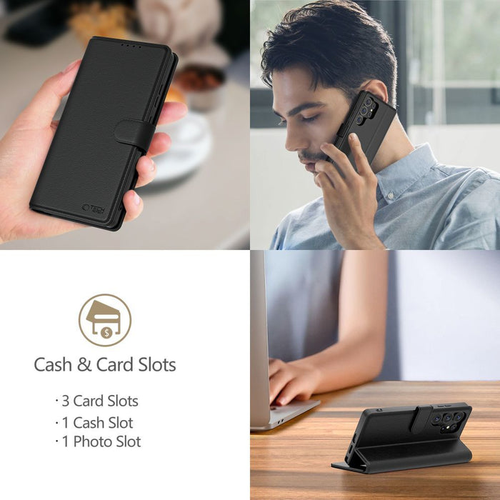 Tech-Protect Wallet Case for Samsung Galaxy A56 5G - Matte Black