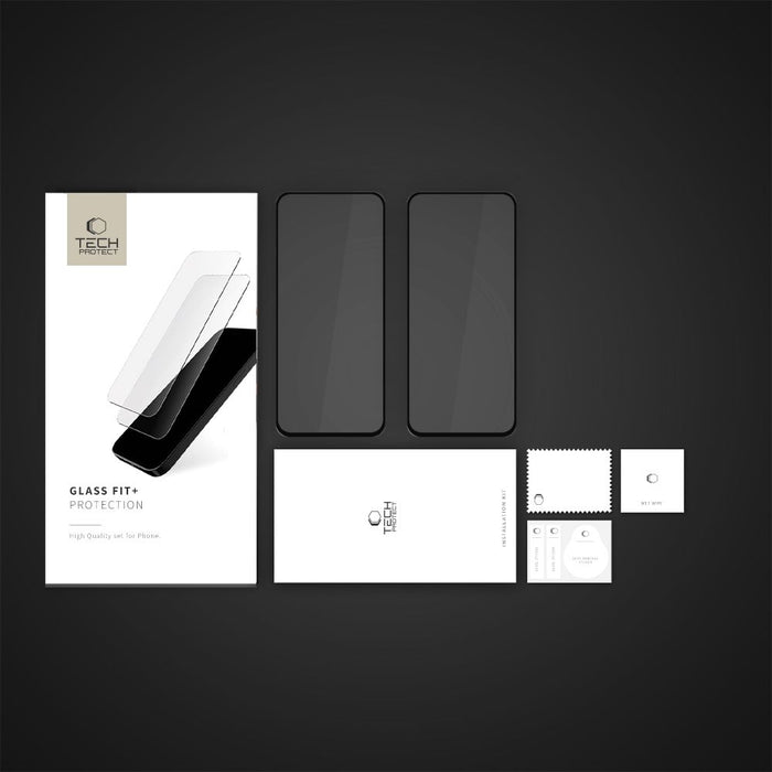 Tech-Protect Glass Fit+ 2-Pack Tempered Glass for Motorola Moto G15 / G15 Power / G05 / E15 - Black