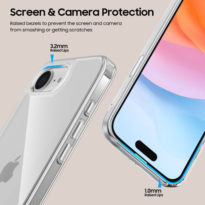 Tech-Protect FlexAir Hybrid Case for iPhone 16e / 17e - Clear