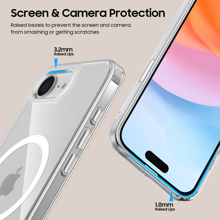 Tech-Protect FlexAir Hybrid MagSafe Case for iPhone 16e / 17e - Clear