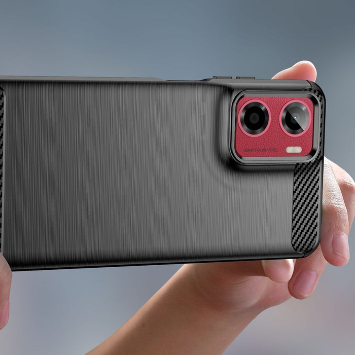 Tech-Protect TPUCarbon Case for Motorola Moto G05 / E15 - Black