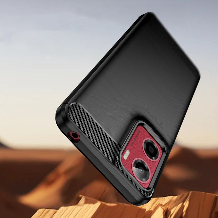 Tech-Protect TPUCarbon Case for Motorola Moto G05 / E15 - Black