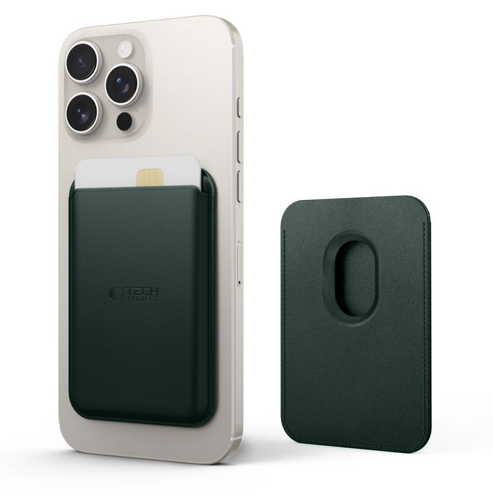Tech-Protect MagWallet Magsafe Case with Universal Magnetic Card or ID Holder - Green