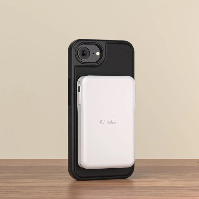 Tech-Protect Wallet MagSafe iPhone 16e Case - Matte Black