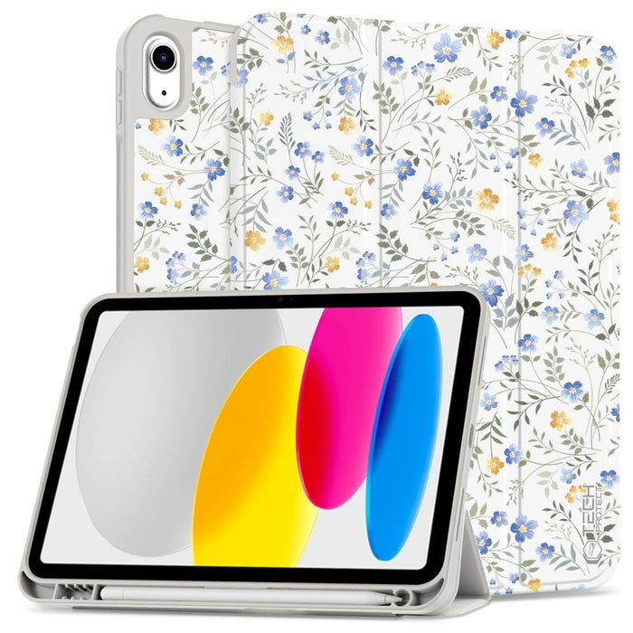 Tech-Protect SC Pen Case for iPad 10.9&quot; 2022 (10th gen.) / 11&quot; 2025 (11th gen.) - Daisies with Leaves