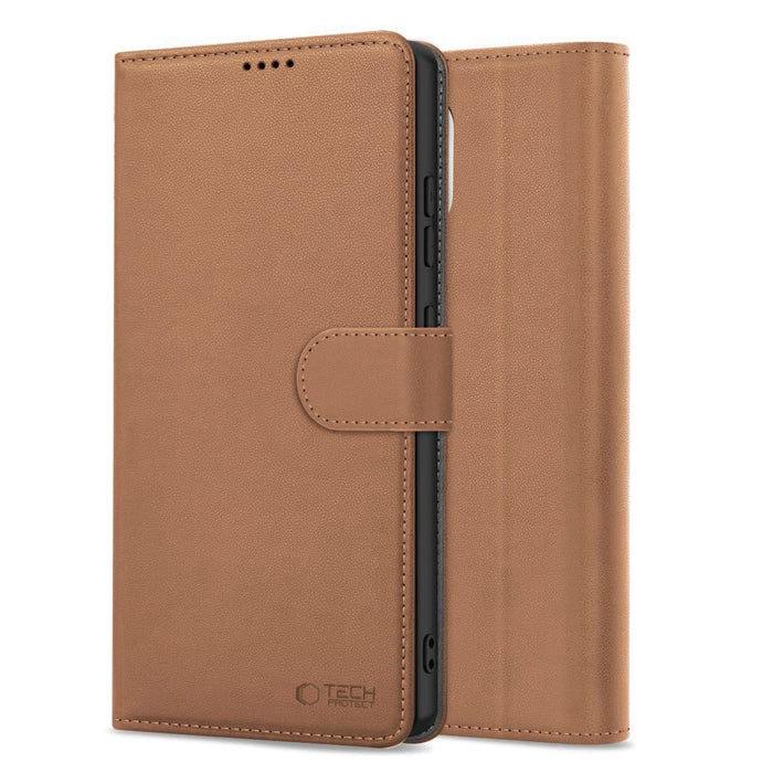 Tech-Protect Wallet Case for iPhone 16e - Brown