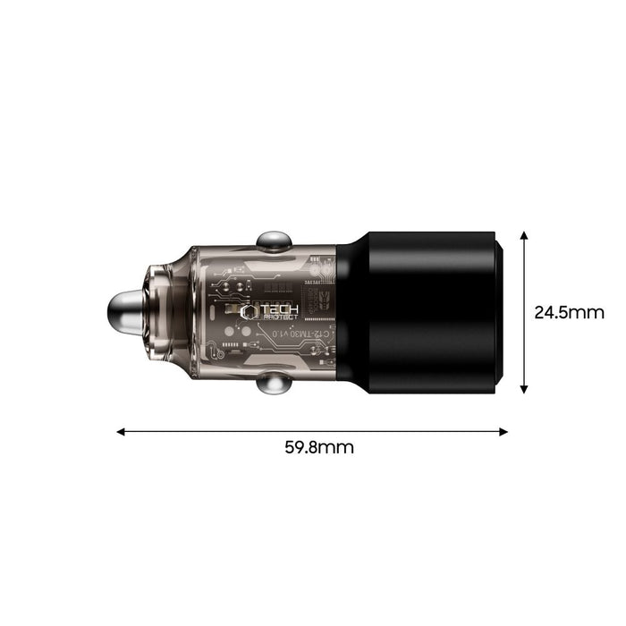 CC03 2-port PD100W car charger - black
