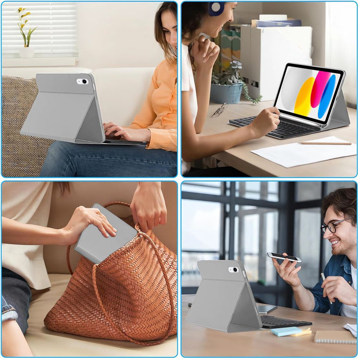 Tech-Protect SC Pen + Keyboard Case for iPad 10.9" 2022 (10th gen.) / 11" 2025 (11th gen.) - Gray
