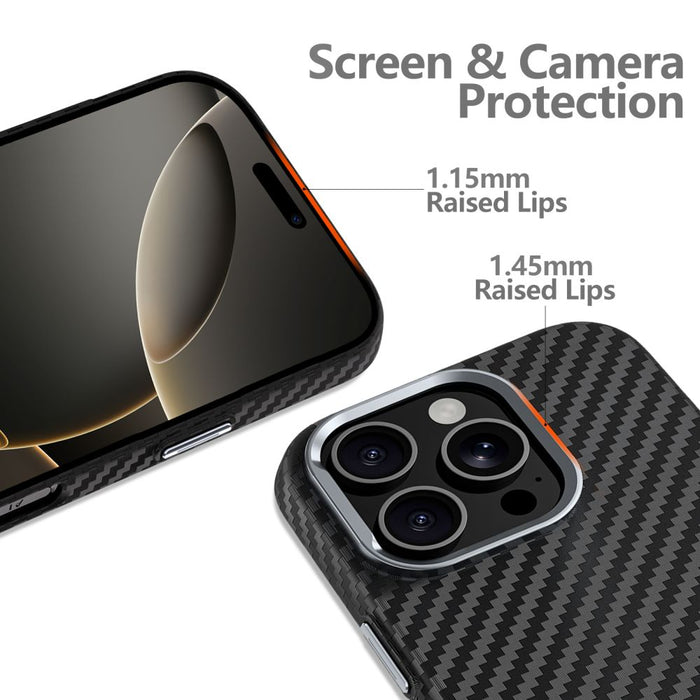 Tech-Protect Ion Carbon MagSafe iPhone 16 Pro Case - Black/Grey
