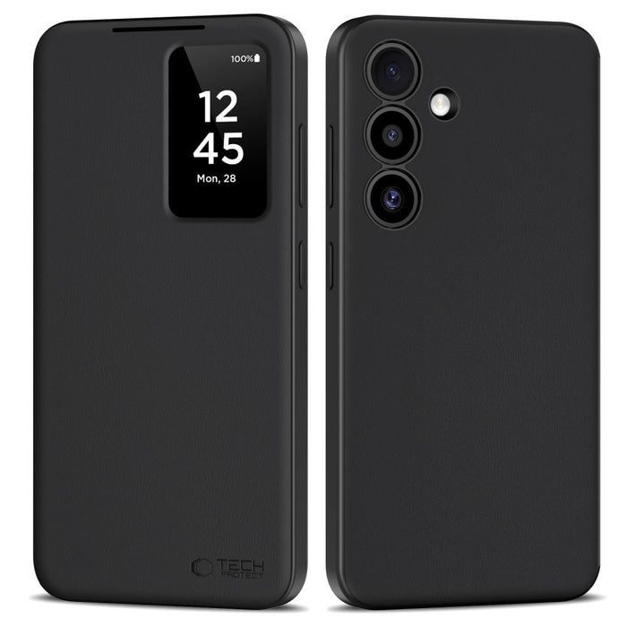 Tech-Protect Smart Wallet Case for Samsung Galaxy S25+ - Matte Black