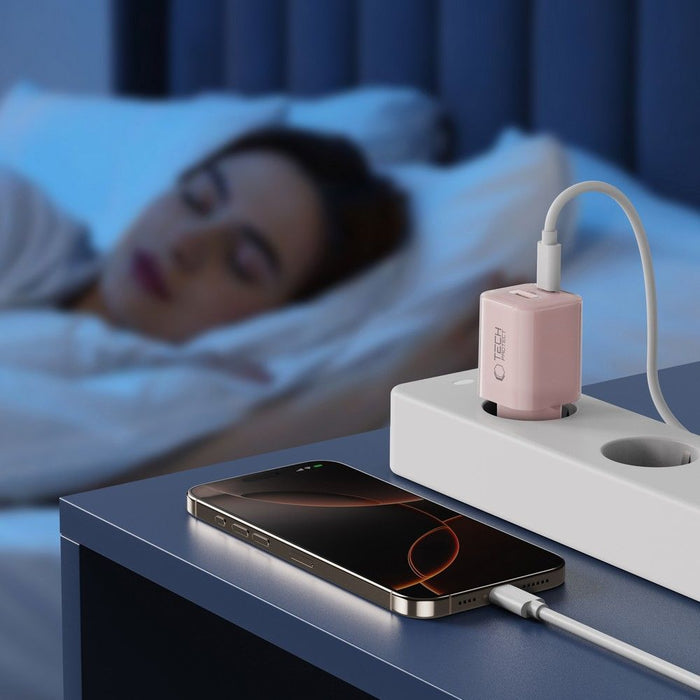 Tech-Protect NCM33W 2-port PD33W/QC3.0 wall charger - pink