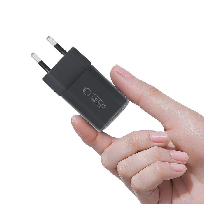 Tech-Protect NCM33W 2-port PD33W/QC3.0 wall charger - black