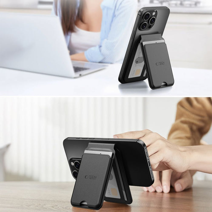 Tech-Protect MagWallet Stand MagSafe Universal Case - Black
