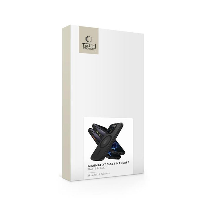 Tech-Protect MagMat Magsafe 3-set iPhone 16 Pro Max Case - Matte Black