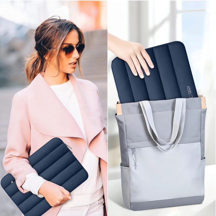 Tech-Protett Fluffy Laptop Bag 15-16 - Navy Blue
