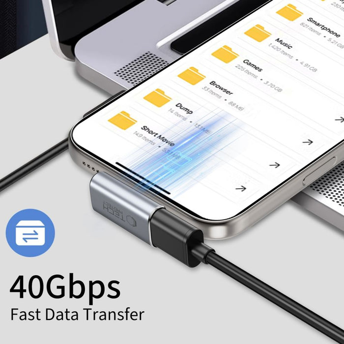 Tech-Protect Ultraboost AA03 USB-C Angled Adapter - Gray