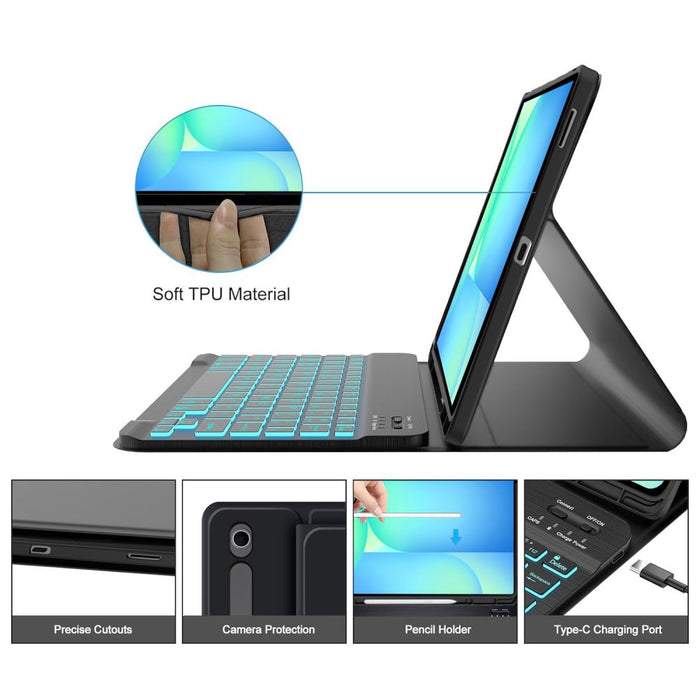 Tech-Protect SC Pen + Keyboard Case for Samsung Galaxy Tab S10 FE+ 13.1 X620 / X626B - Black
