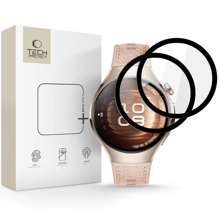 Tech-Protect Glass Flex+ 2-pack hybrid glass for Huawei Watch 5 46 mm - black