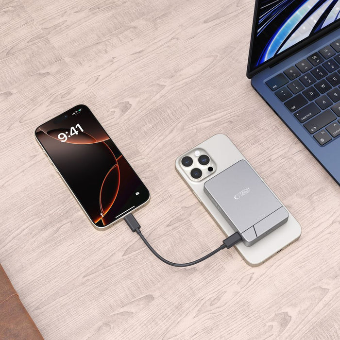 Powerbank Tech-Protect PB14 LifeMag MagSafe 5000 mAh - gray