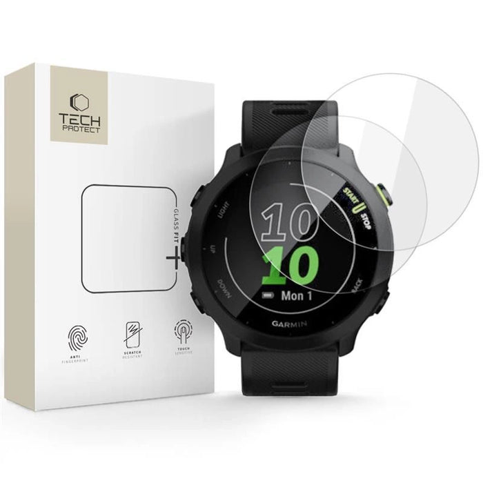 Tech-Protect Glass Fit+ 2-pack tempered glass for Garmin Forerunner 55 - clear