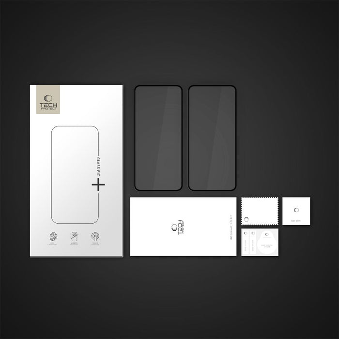 Tech-Protect Glass Fit+ 2-pack tempered glass for Motorola Moto G56 5G - black