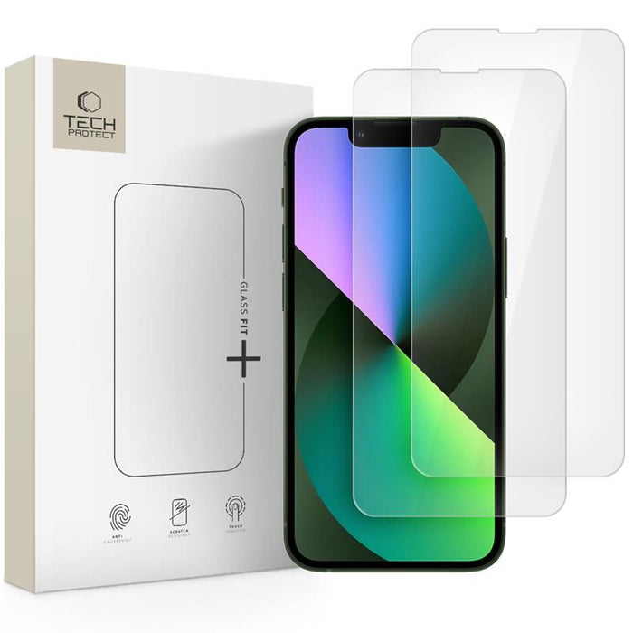 Tech-Protect Glass Fit+ 2-pack tempered glass for iPhone 13 mini - transparent