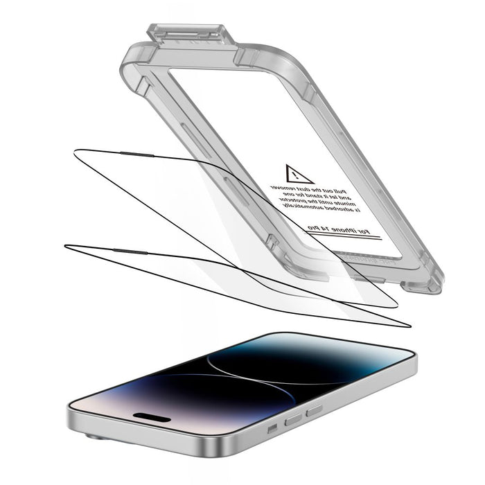 Tech-Protect Quick Set+ 2-pack tempered glass for iPhone 14 Pro - black