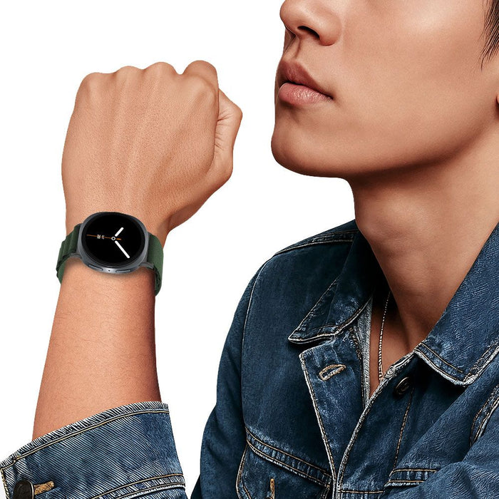 Tech-Protect Nylon Stripe Strap for Samsung Galaxy Watch 40/44/46 mm - Green