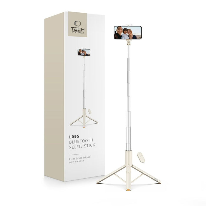 Selfie Stick Tech-Protect L09S with tripod - beige